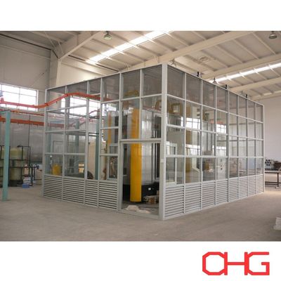 قیمت خوب فولاد ضد زنگ PVC فولاد کربنی غرفه پوشش پودری غرفه رنگ پاش اتوماتیک با اتاق تمیز آنلاین