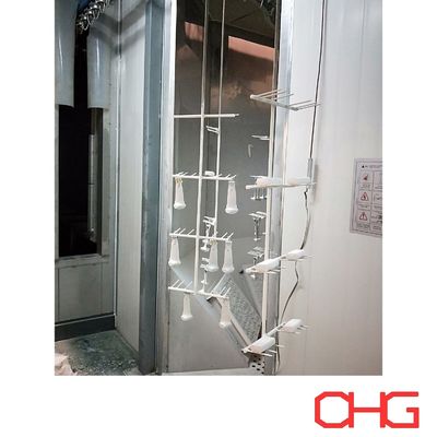 خط رنگ پاش اتوماتیک روان کننده شیشه حرفه ای برای کاربردهای صنعتی با سیستم نقاله، سفارشی سازی