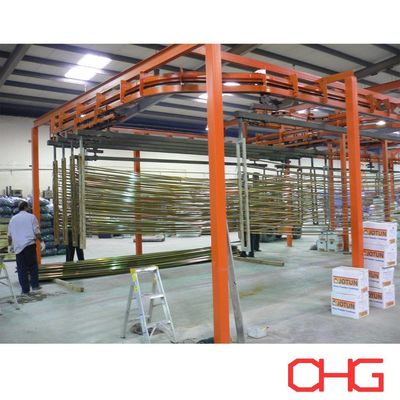 خط تولید پوشش پودری اتوماتیک با تفنگ های اسپری الکتروستاتیک داده های فنی قابل تنظیم