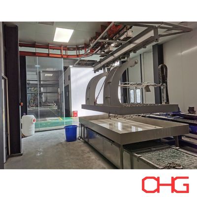 قطعات ماشین آلات سنگین رنگ آمیزی خیس مایع اسپری تجهیزات خط تولید با واحد کنترل PLC