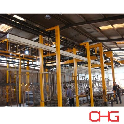 قیمت خوب خط تولید پوشش پودری اتوماتیک با اتاق اسپری PVC بسته وزن ناخالص قابل تنظیم آنلاین