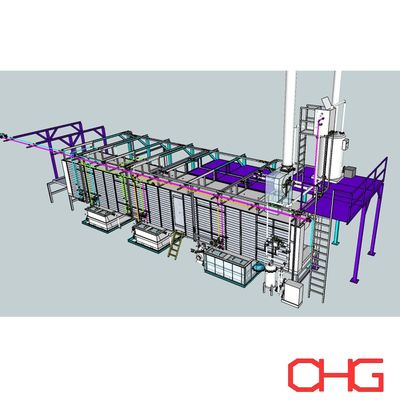 تونل اسپری فراینده شکل فان برای خط تولید پوشش پودری