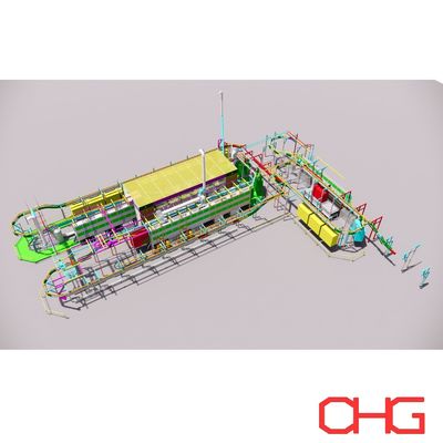 خط پیش‌تصفیه پوشش الکتروفورز با بستر فلزی با گزینه سفارشی‌سازی