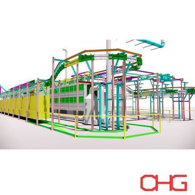 خط پیش تصفیه برای الکتروفورز/Electrophoretic KTL/EPD دسته بندی پوشش خط تولید پوشش