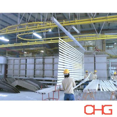 خط تولید حرفه ای پوشش پودری خودکار برای پروفایل های آلومینیومی