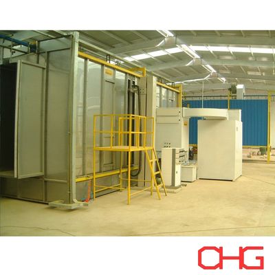 فولاد ضد زنگ اتاق اسپری خودکار پوشش پودری اتاق رنگ الکترواستاتیک قابل تنظیم