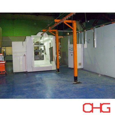 خط رنگ پودری دستی سفارشی با کابین رنگ پاش کربن استیل