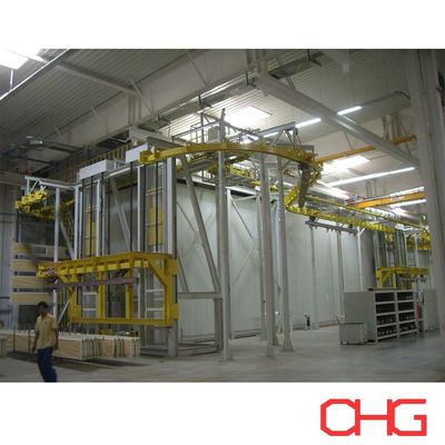 قیمت خوب Professional Customized Iron Electric Control Cabinet Powder Coating Line with Lift and Hardware Spraying Equipment آنلاین
