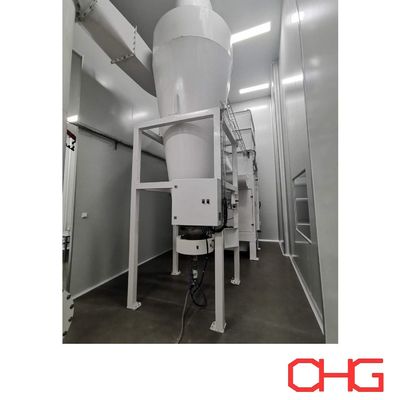 سیستم بازیابی سیکلون برای تجهیزات پوشش پودری اتاقک پاشش، واحد کنترل PLC حرفه ای