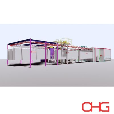 خط پوشش پودری الکتروستاتیک اتوماتیک