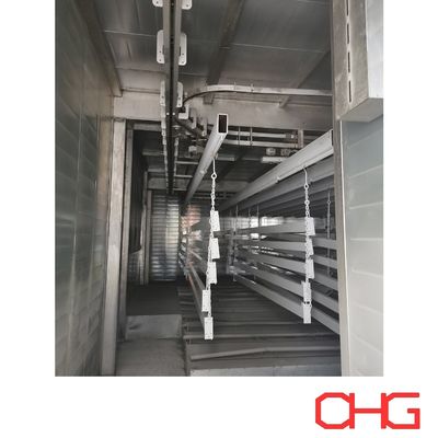 نصب تجهیزات راهنما و خدمات پس از فروش برای خط پوشش پودری سیستم حمل و نقل سفارشی بر روی بستر آلومینیوم