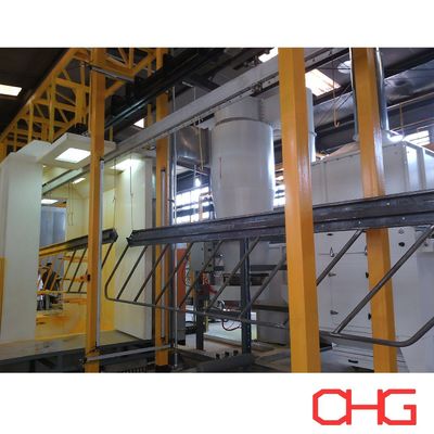 خط تولید پوشش پودری برای قطعات فلزی واحد کنترل PLC و سیستم حمل